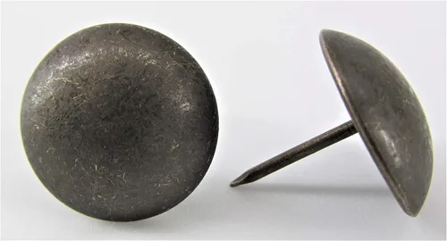 Miniatura 6 de Tachuelas de Tapicería Premium, Clavos de Cabeza de 1 pulgada de Diámetro, Adorno Decorativo Grande para Muebles (25, Perla Negra)