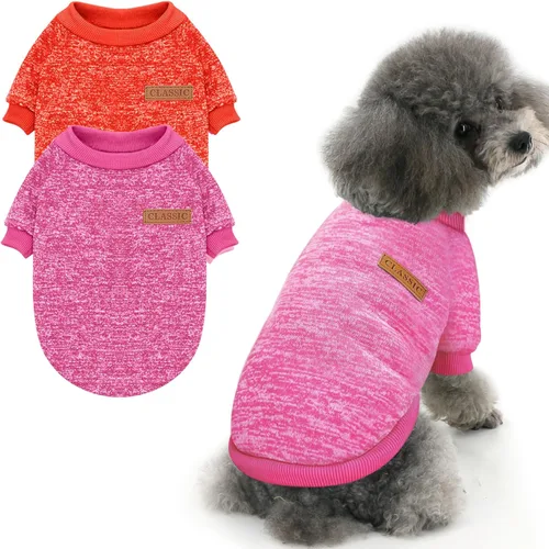 Miniatura 7 de Idepet Suéter clásico para perro, abrigo de vellón para perros pequeños, medianos, ropa cálida para perros y gatos, disfraces suaves para cachorros