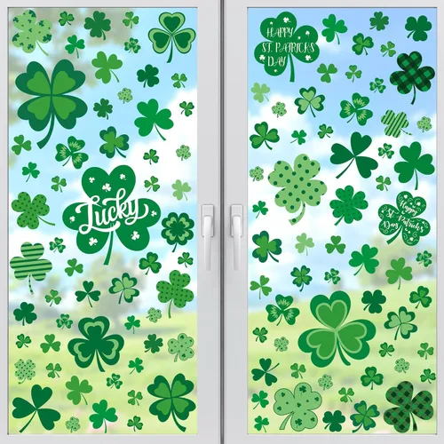 Miniatura 15 de 77 calcomanías para ventana del Día del Padre, 9 hojas de decoración azul para el Día del Padre, calcomanías de doble cara para ventanas de vidrio