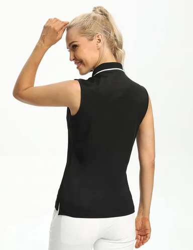 Miniatura 4 de Camisetas polo para mujer, sin mangas, para golf, tenis, UPF 50+, ligeras