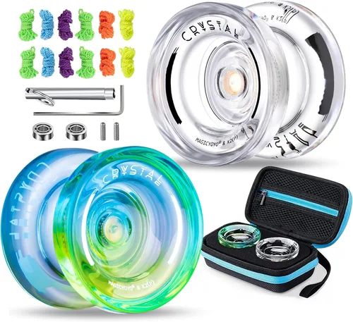 MAGICYOYO Yoyo sensible para niños K2 Crystal, Yoyo de plástico de doble propósito para principiantes, rodamiento de repuesto que no responde para