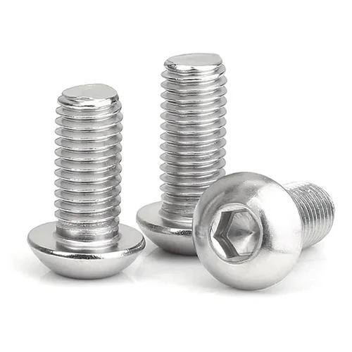 M3-0.5x10mm Tornillo de Cabeza de Botón con Enchufe de Casquillo, M3 Tornillos de 10mm, Tornillo de Cabeza de Botón con Accionamiento Hexagonal
