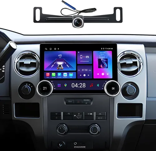 para Ford F150/250 Radio 2009-2014 CarPlay inalámbrico Android Auto | 11.5" Mandos duales | Pantalla táctil QLED Estéreo de coche | Control del