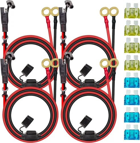 Miniatura 11 de BFXM Cable de Carga 10AWG 3.05MT, Arnés de Desconexión Rápida de Terminal de Junta Tórica SAE, Cables de Extensión de Conectores SAE de 2 Pines