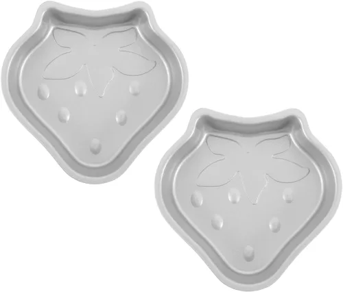 Cabilock Molde de mini pastel en forma de fresa, sartén antiadherente para pudín, jalea y tartas de huevo, molde de postre en forma de fruta pequeña