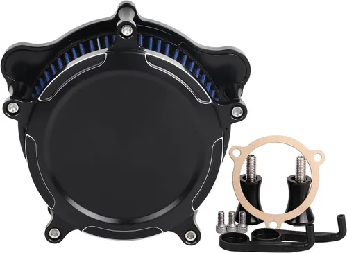 Miniatura 30 de Filtro de entrada azul con filtro de aire de corte en contraste compatible con Harley Dyna 1993-2016, Softail 1993-2015, Touring 1993-2007