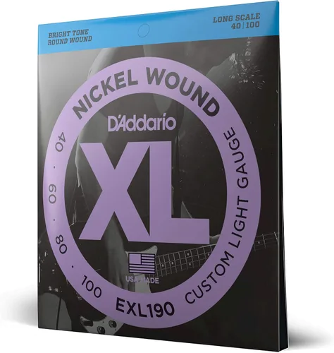 Miniatura 13 de D'Addario XL Nickel EXL170S - Cuerdas para bajo de 4 cuerdas con entonación perfecta, sensación uniforme, durabilidad potente, calibre 45-100