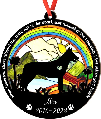 Miniatura 103 de Adorno personalizado para atrapasoles de sabueso afgano, adorno de Navidad de sabueso afgano, regalo para perro amante, sabueso afgano conmemorativo