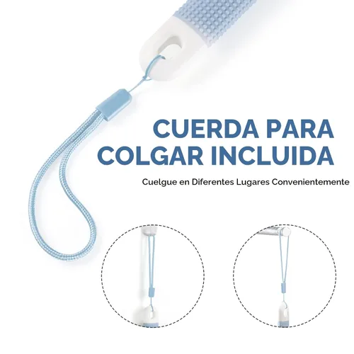 Miniatura 6 de Backski Exfoliador de Espalda Antideslizante para Ducha, Cepillo de Ducha Mango Largo con Cerdas Rígidas y Suaves, Exfoliante Corporal para Baño