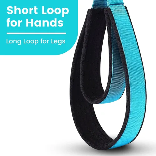 Miniatura 6 de 2 correas cómodas de doble bucle para Pilates de grosor mejorado, correa de anillo en D para gimnasio en casa y accesorios de entrenamiento de yoga