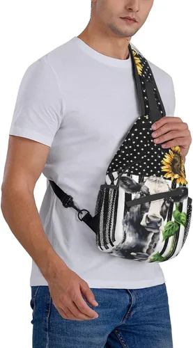 Miniatura 7 de Fylybois Bolso bandolera para hombres y mujeres, mochila cruzada en el pecho, bolsas de hombro