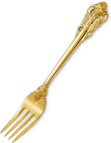 Miniatura 3 de KEAWELL Juego de 4 tenedores de ensalada de lujo, acero inoxidable 18/10, 7 pulgadas, aptos para lavavajillas, pulido espejo, juego de tenedores