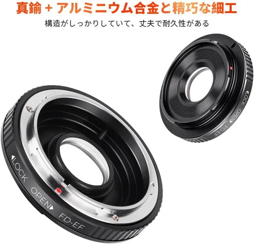 Miniatura 4 de K&F Concept - Adaptador de montura de lente Pro Compatible para lente Canon FD FL 35mm SLR a cámara Canon EOS (EF, EF-S), Compatible con Canon 1D