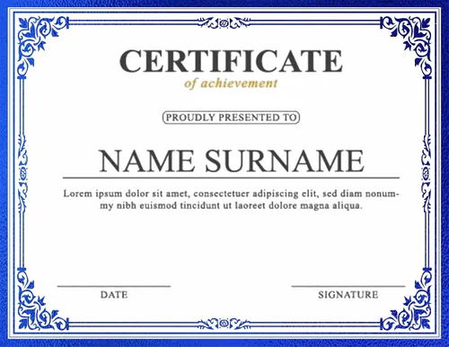 Miniatura 2 de Papel de certificado profesional de 8.5 x 11 pulgadas para impresión, papel de diploma, papel de certificados de premio, 80 libras, 15 unidades, Azul
