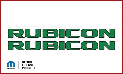 Miniatura 2 de Rubicon Hood - Calcomanía de vinilo para Jeep Wrangler JK (2007-2018) 392 Bronce con contorno negro F392BO (juego de 2) FJ5H1