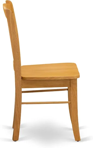 Miniatura 7 de East West Furniture ESDL3-OAK-W - Juego de mesa de cocina de 3 piezas para espacios pequeños que contiene una mesa de comedor redonda con pedestal