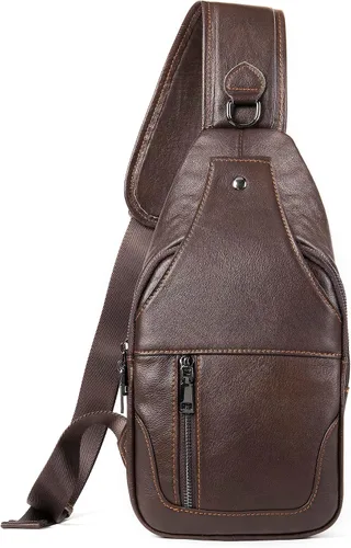 Miniatura 82 de LUKZIJAES Bolso bandolera de cuero genuino para hombre