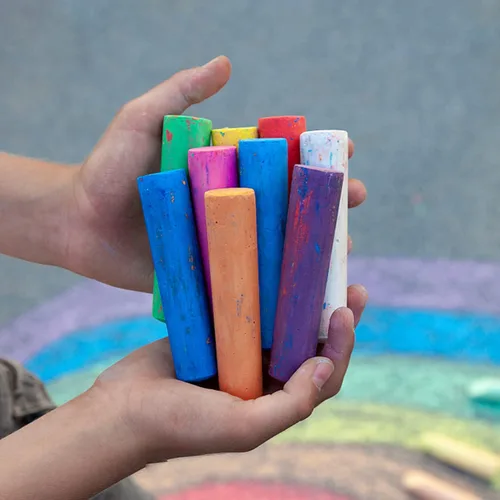 Miniatura 3 de Keebor Tiza lavable para acera, 54 piezas, 8 colores, tizas gigantes a granel, tiza no tóxica, pintura en pizarra, pizarra, parque infantil, acera