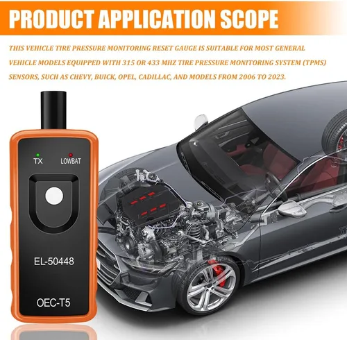 Miniatura 4 de TPMS Herramienta de reaprendizaje para sensor de neumáticos GM, herramienta de programación TPMS, EL-50448 OEC T5 Sistema de activación y reinicio