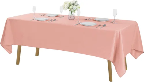 Miniatura 42 de Cupuamon - Mantel rectangular de 60 x 84 pulgadas, tela de poliéster lavable para decoración de bodas, fiestas, cenas y banquetes