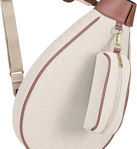 Miniatura 5 de Bolso cruzado de bádminton de tenis para mujeres y hombres, soporte para remo, bolsa de raqueta y squash para regalos de cumpleaños