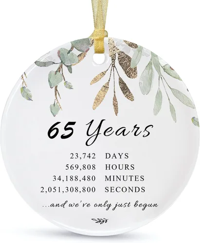 Miniatura 15 de Adorno de Navidad de aniversario de 10 años 2026, décimo para parejas, adorno de cerámica de diez años casados para decorar bodas en el hogar