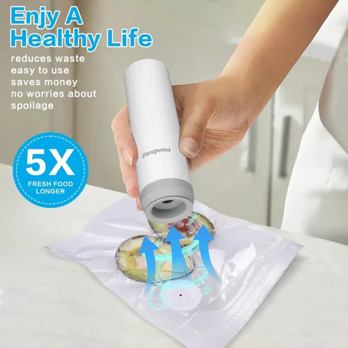 Miniatura 2 de Sellador al vacío de mano para alimentos, potente máquina selladora al vacío, sellador de comidas, sellador de alimentos portátil