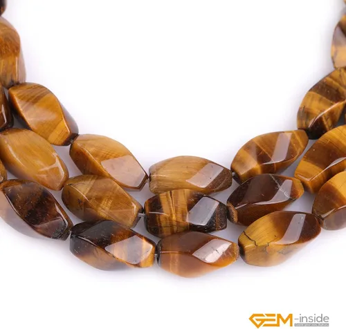 Miniatura 4 de GEM-Inside - Cuentas sueltas de ojo de tigre genuino natural, 0.315 x 0.630 in, cuentas de energía para fabricación de joyas, 15 pulgadas