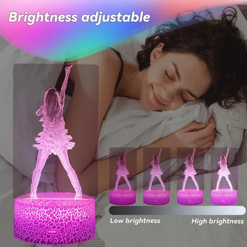Miniatura 3 de Regalos para niñas, regalo de cumpleaños de niña cantante, decoración para habitación. Lámpara de mesa para suministros de fiesta musical. Luz