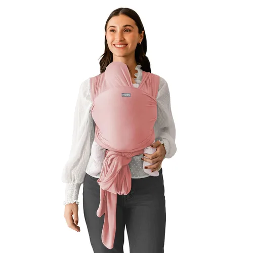 Miniatura 10 de Porta bebé Moby Baby Wrap para recién nacidos a niños pequeños (8-15kg), porta bebé en cabestrillo, diseño ultra ligero y manos libres, ajustable