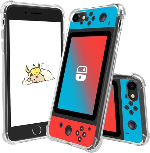 Miniatura 4 de Funda de TPU para iPhone SE 2022/2020/7/8, diseño divertido de dibujos animados, elegante, delgado, transparente, a la moda, divertida, a prueba