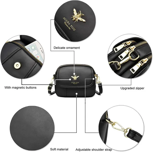 Miniatura 5 de Bandolera pequeña, bolsa elegante estilo mensajero, cartera, bolsa de mano para mujer
