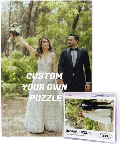 Miniatura 8 de Rompecabezas personalizado de la foto 300/500/1000 piezas rompecabezas de imágenes personalizado para familia, boda, Navidad, regalos de Acción