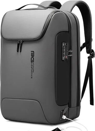 Miniatura 13 de BANGE Mochila antirrobo con puerto de carga USB, mochila de negocios ligera para hombres y mujeres.., Negro, Computadora portátil