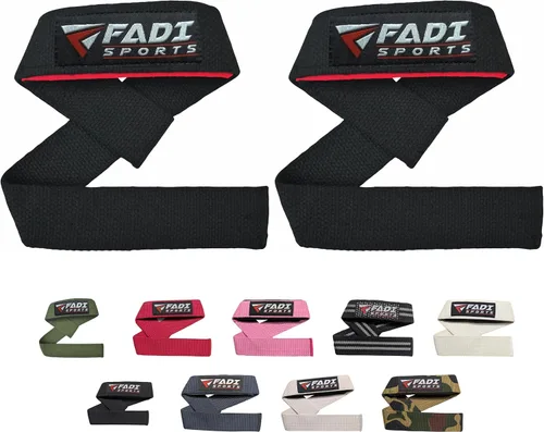Lifting Wrist Straps for Weightlifting Gym Deadlift and Pull Ups 24 Inch Cotton with 5mm Padded Neoprene for Grip Support Powerlifting Bodybuilding