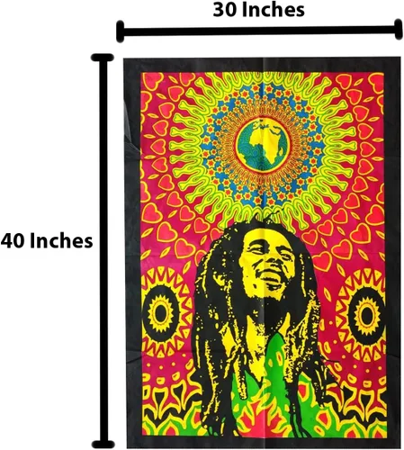 Miniatura 2 de Rastogi Handicrafts Tapices hippie, hippie mandala bohemios, tapices bohemios para colgar en la pared, étnico, decorativo, multicolor, tamaño: 30 x