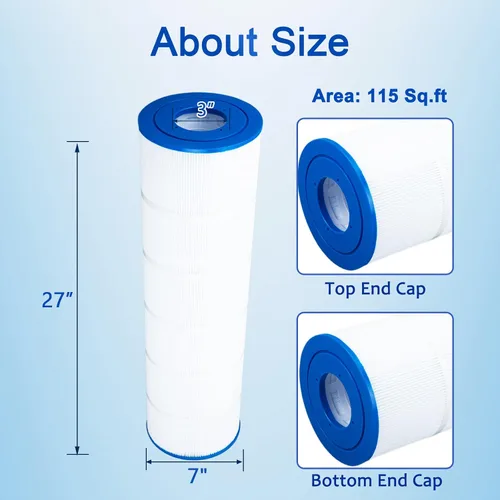Miniatura 2 de PELLUCID C-7468 Filtro de piscina compatible con Jandy CL 460, CV460, R0554600, A0558000, Unicel C-7468, Pleatco PJAN115, Filbur FC-0810, sistema