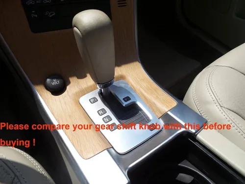 Miniatura 4 de Funda de piel auténtica para perilla de palanca de cambios para Volvo S60 / S80 / V70 / XC60 / XC70 2011-2012 automático