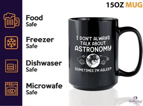 Miniatura 3 de Taza de café Astronomer de 15 onzas, color negro, hablar sobre astronomía A, amante del espacio, física, astomonía