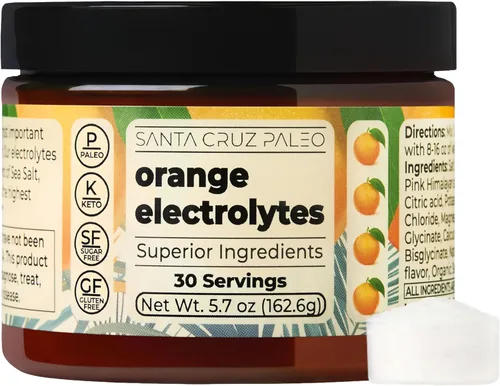 Miniatura 11 de Santa Cruz Paleo Polvo de electrolitos, sabor a limonada, mezcla de bebida de hidratación sin azúcar con sal rosa del Himalaya, sal marina