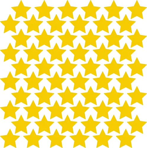 Miniatura 87 de LiteMark Durable Stars, calcomanía roja brillante de 5.5 pulgadas, uso en hormigón liso, azulejos, vidrio, paquete de 8 estrellas Rojo