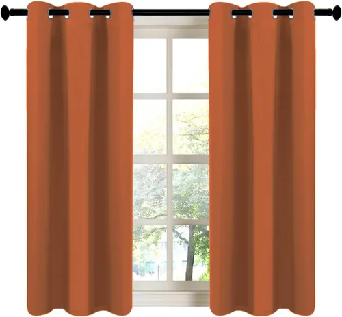 Miniatura 22 de LA PALMA Cortinas opacas con aislamiento térmico y ojales, para sala de estar, dormitorio, paquete de 2 paneles