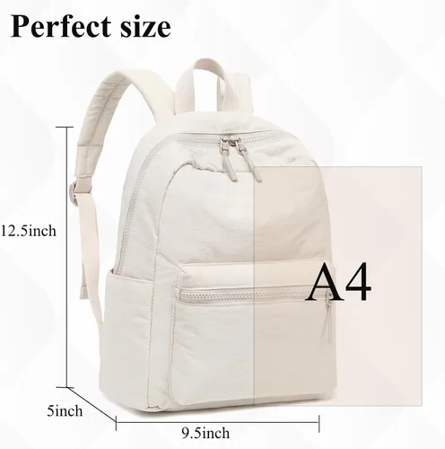 Miniatura 3 de LEDAOU Mini mochila para niñas, bonita mochila pequeña para mujeres, adolescentes, niños, escuela, viajes, bolso de hombro, beige, dorado
