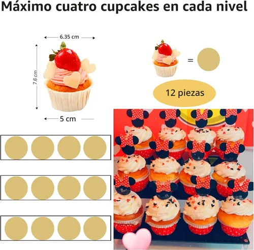 Miniatura 5 de Elevador de Estante de Acrílico Negro de 3 Niveles, Organizador de Perfumes, Soporte de Exhibición de Colonia, Estante Grande para Cupcakes, Estante