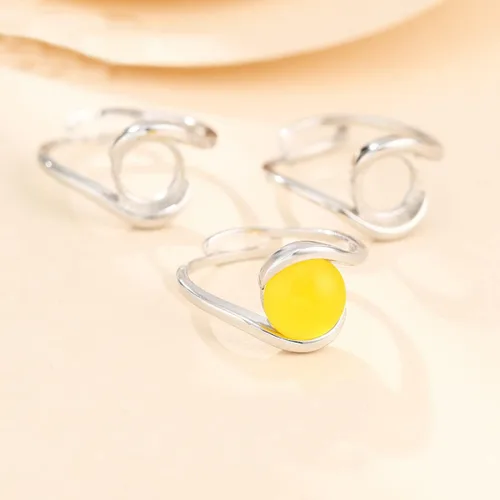 Miniatura 6 de Anillo de copa de bisel ajustable de plata de ley 925 para montaje de 5/6/7.5/8/9.5/11.5/0.610 in, ajuste de cabujón redondo, base de anillo hecho a