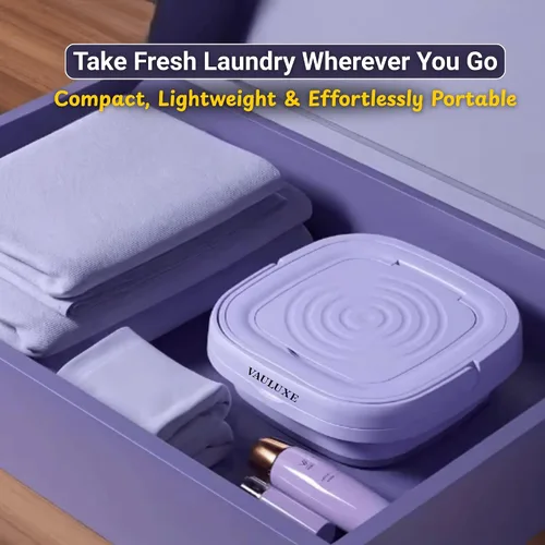 Miniatura 8 de Mini lavadora de 16 L púrpura portátil para apartamentos, dormitorios, casas rodantes - Lavadora compacta de lavandería con motor potente y bajo