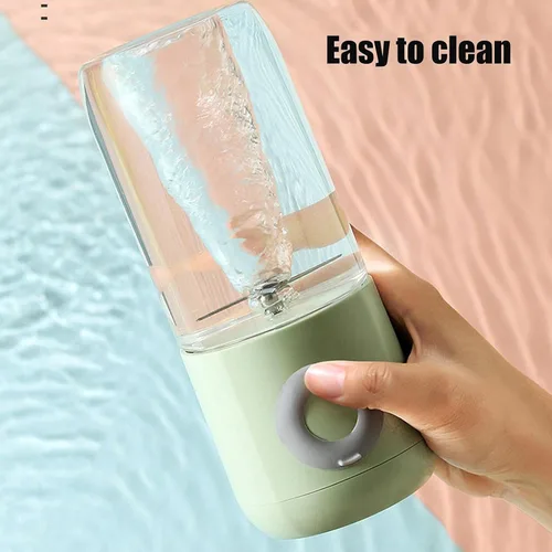 Miniatura 4 de Taza mezcladora portátil, exprimidor de frutas y verduras, licuadora portátil para jugo fresco, licuadora de jugo fresco, licuadora eléctrica, Verde