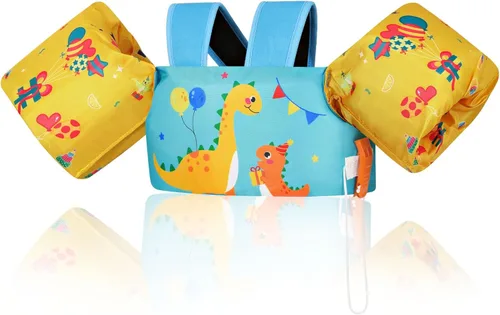 Miniatura 16 de Moko Banda de natación para niños de 20-30-50 libras, bonito chaleco de natación de dibujos animados para niños pequeños, flotadores de piscina
