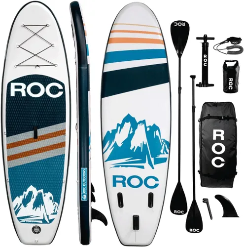Miniatura 15 de Roc Tabla de remo inflable con accesorios de tabla de remo de SUP de alta calidad, diseño amplio y estable, cubierta antideslizante y cómoda