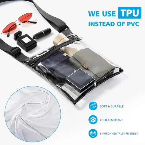 Miniatura 6 de Vorspack - Bolso transparente aprobado para estadios - Bolso cruzado de TPU para mujeres - Concierto